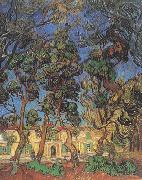 Vincent Van Gogh Trees in the Garden of Saint-Paul Hospital (nn04) Germany oil painting reproduction